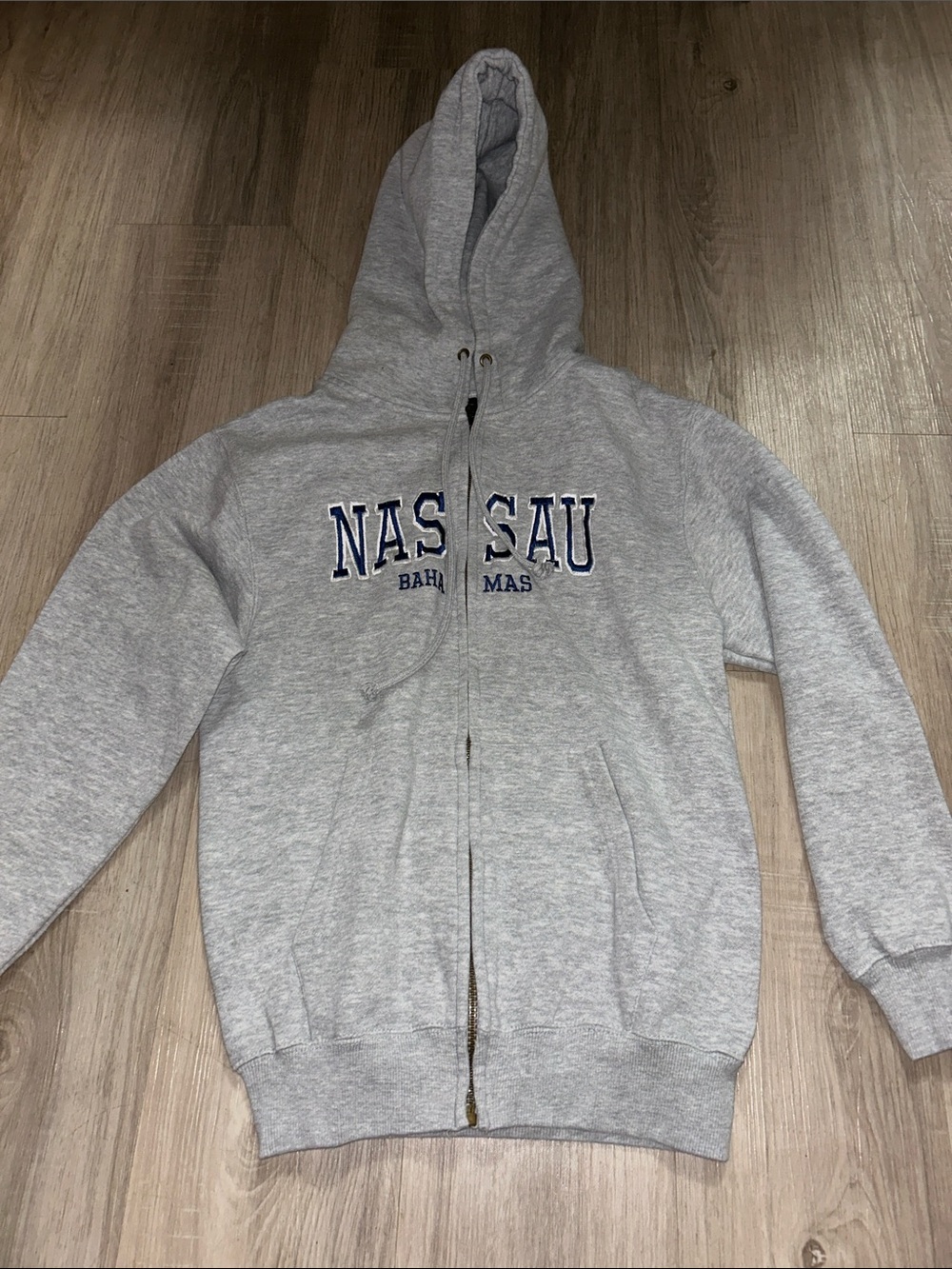 Nassau Bahamas Grey Zip-Up Hoodie Jacket